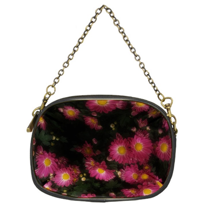 Purple Flowers with Yellow Centers Chain Purse (Two Sides)