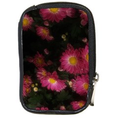 Purple Flowers With Yellow Centers Compact Camera Leather Case by okhismakingart