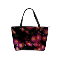 Purple Flowers With Yellow Centers Classic Shoulder Handbag by okhismakingart