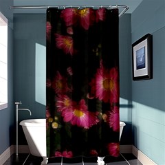 Purple Flowers With Yellow Centers Shower Curtain 36  X 72  (stall)  by okhismakingart