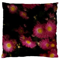 Purple Flowers With Yellow Centers Large Cushion Case (one Side) by okhismakingart