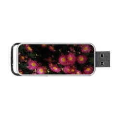 Purple Flowers With Yellow Centers Portable Usb Flash (two Sides) by okhismakingart