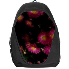 Purple Flowers With Yellow Centers Backpack Bag by okhismakingart