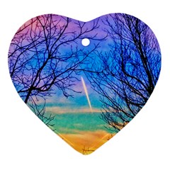 Pastel Plane Take-off Ornament (heart) by okhismakingart