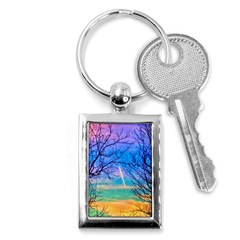 Pastel Plane Take-off Key Chains (rectangle)  by okhismakingart