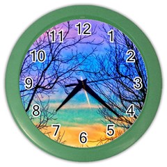 Pastel Plane Take-off Color Wall Clock by okhismakingart