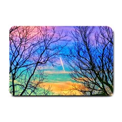 Pastel Plane Take-off Small Doormat  by okhismakingart