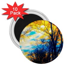 Yellow And Blue Forest 2 25  Magnets (10 Pack)  by okhismakingart