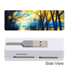 Yellow And Blue Forest Memory Card Reader (stick) by okhismakingart