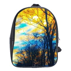 Yellow And Blue Forest School Bag (xl) by okhismakingart