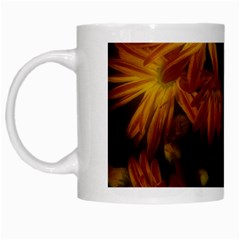 Red Striped Flowers White Mugs by okhismakingart