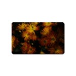 Red Striped Flowers Magnet (Name Card) Front