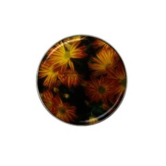 Red Striped Flowers Hat Clip Ball Marker (10 Pack) by okhismakingart