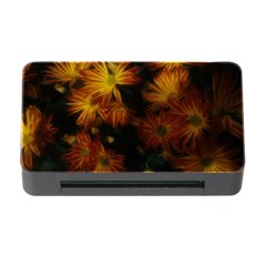 Red Striped Flowers Memory Card Reader With Cf