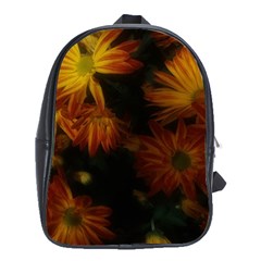 Red Striped Flowers School Bag (xl) by okhismakingart