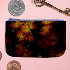 Red Striped Flowers Large Coin Purse by okhismakingart