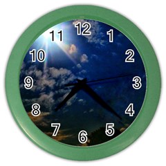 Sunny Day Color Wall Clock by okhismakingart