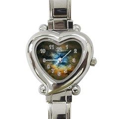 Rainbow Sun Heart Italian Charm Watch by okhismakingart