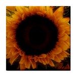 Single Sunflower Tile Coasters Front