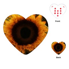 Single Sunflower Playing Cards (heart) by okhismakingart