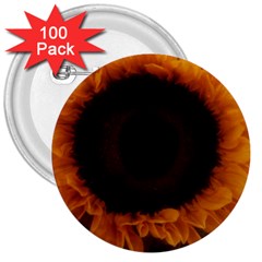 Single Sunflower 3  Buttons (100 Pack)  by okhismakingart