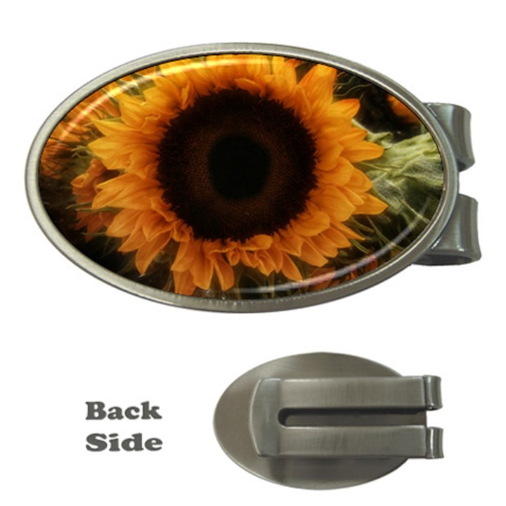 Single Sunflower Money Clips (Oval) 