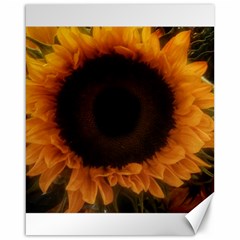 Single Sunflower Canvas 16  X 20  by okhismakingart