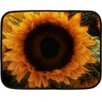 Single Sunflower Fleece Blanket (Mini) 35 x27  Blanket