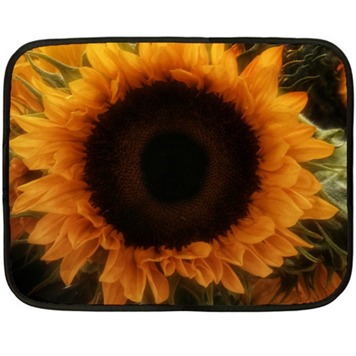 Single Sunflower Fleece Blanket (Mini)