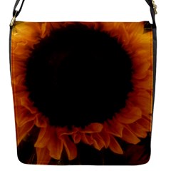 Single Sunflower Flap Closure Messenger Bag (s) by okhismakingart