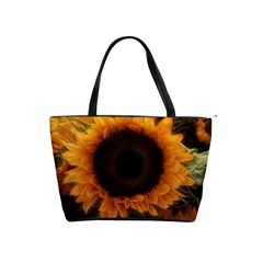 Single Sunflower Classic Shoulder Handbag by okhismakingart