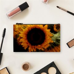 Single Sunflower Cosmetic Bag (small) by okhismakingart