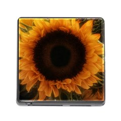 Single Sunflower Memory Card Reader (square 5 Slot) by okhismakingart