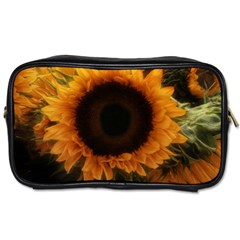 Single Sunflower Toiletries Bag (one Side) by okhismakingart