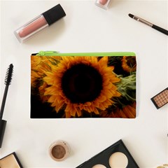 Single Sunflower Cosmetic Bag (xs) by okhismakingart