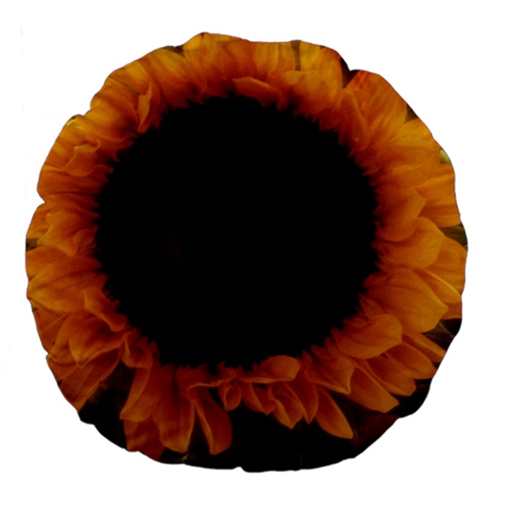 Single Sunflower Large 18  Premium Flano Round Cushions