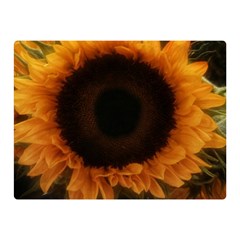 Single Sunflower Double Sided Flano Blanket (mini)  by okhismakingart