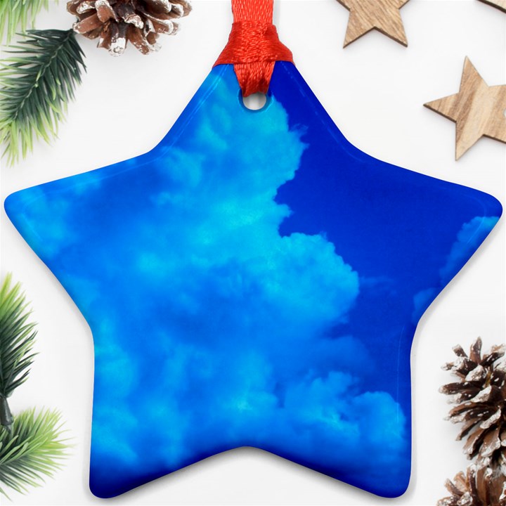 Deep Blue Clouds Ornament (Star)