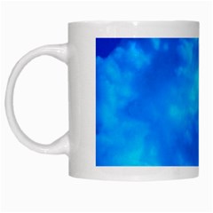 Deep Blue Clouds White Mugs by okhismakingart