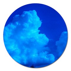 Deep Blue Clouds Magnet 5  (round) by okhismakingart