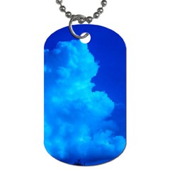 Deep Blue Clouds Dog Tag (one Side) by okhismakingart