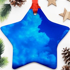 Deep Blue Clouds Star Ornament (two Sides) by okhismakingart