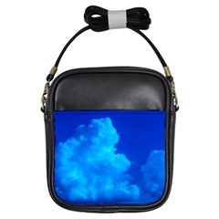 Deep Blue Clouds Girls Sling Bag by okhismakingart