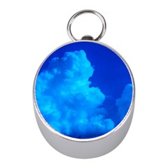 Deep Blue Clouds Mini Silver Compasses by okhismakingart