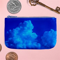 Deep Blue Clouds Large Coin Purse by okhismakingart