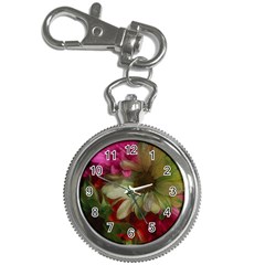 Grainy Green Flowers Key Chain Watches