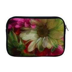 Grainy Green Flowers Apple MacBook Pro 17  Zipper Case