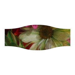 Grainy Green Flowers Stretchable Headband