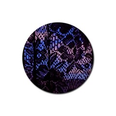 Sky And Curtains Rubber Round Coaster (4 Pack)  by okhismakingart