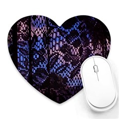 Sky And Curtains Heart Mousepads by okhismakingart